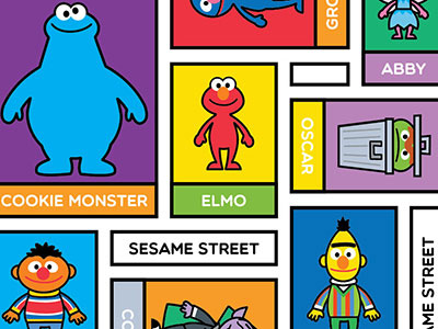 Sesame Street Info Pattern character art characters design illustration pattern sesame street vector