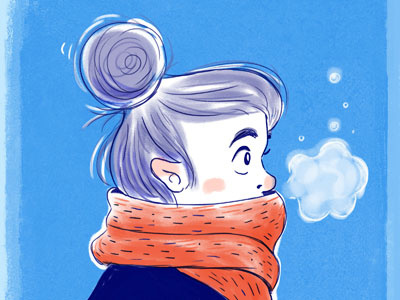 Sketch cartoon cold illustration person sketch winter woman