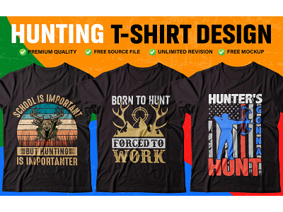 Hunting T-shirt hunter hunting hunting t shirt hunting t shirt design hunting t shirt design hunting vector vintage vintage design vintage tshirt