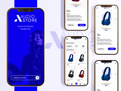 UI/UX Design E-Commerce App-AudioStore adobexd app design music app uxdesign uxui