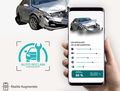 UX/UI Design App Réclamation d'assurance avec AR adobe xd car app uxdesign vr design
