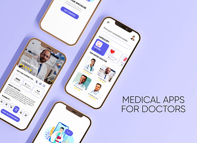Medical App for Doctors adobexd app design branding design illustration ui uidesign uxdesign