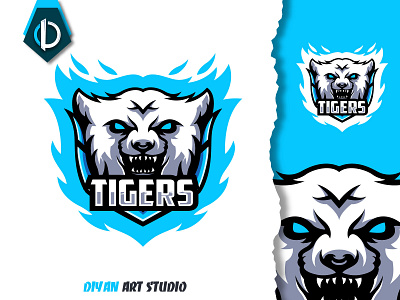 tiger logo design 3d animation art beast blue brand identity branding design esport graphic design illustration illustrator logo logodesign logotype motion graphics template tigers ui vector