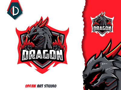 dragon esport logo design