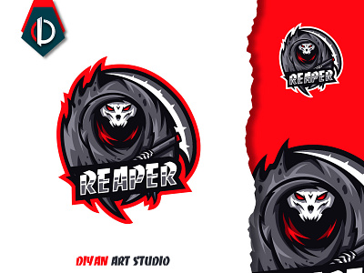 Reaper logo design animation brand identity branding design graphic design illustration illustrator logo logodesign motion graphics reaper ui vector