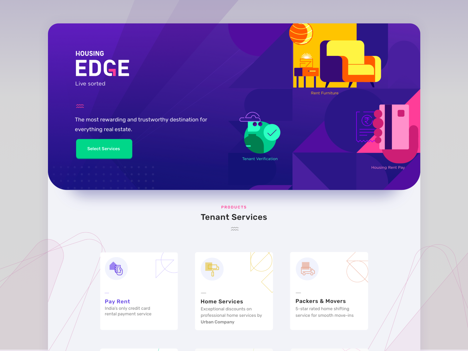 Housing edge Landing page by Amit Chakravorty for Housing on Dribbble