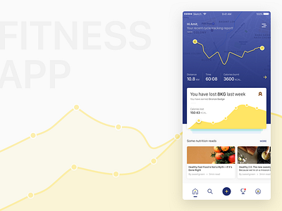 Health Tracking App 2 app clean design fitness health mobile ui visual