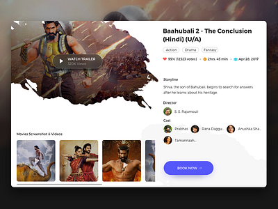 Movie online booking app experience imdb landing page movie photos show tv ui video visual design web
