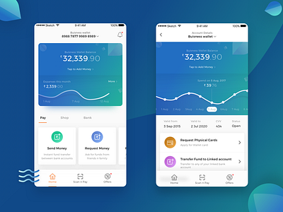 Wallet app app design graph gredients icons illustrations interface ui ux wallet