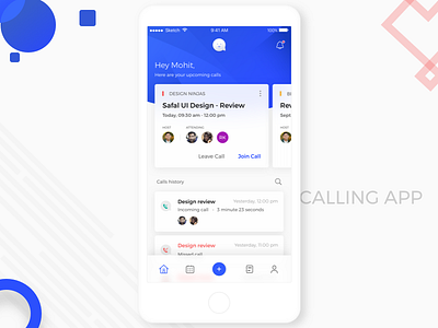 Conference calling app app calling cleandesign conference design ios ui ux