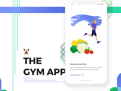 The gym app ai clean design fitness app illustrations ios app iphone x ui ux
