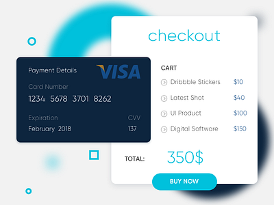 Credit Card Checkout - Day 002 002 card cards checkout credit card dailyui debit page payment screen ui