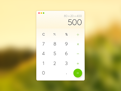 Calculator - Day 004 app calculator dailyui green modern ui warm