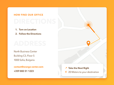 Map - Day 029 address card contact dailyui directions location map orange street track tracking web