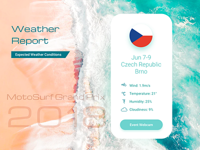 Weather - Day 037 037 app clouds conditions dailyui day rain summer surf weather wind