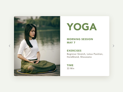 Workout of the Day - Day 062 062 card colors dailyui day earth green morning of the workout yoga