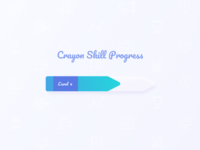 Progress Bar 086 bar crayon dailyui day drawing gradient illustration level progress skill
