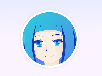 Avatar 088 anime avatar blue chan cyan dailyui day eyes gradient manga