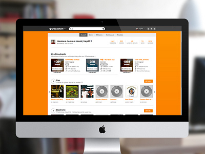 Grooveshark flat design fun try flat flatdesign music player