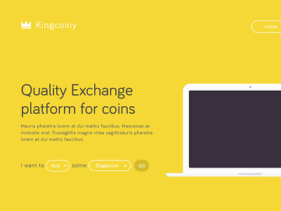 Exchange platform for trading coins.