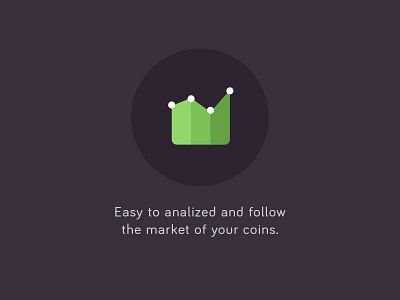 A simple stat icon bitcoin flat icon market platform