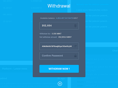 Kingcoiny - Withdrawal bitcoin exchange flat landing light module page ui