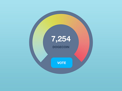 Kingcoiny - vote system bitcoin blue chart dogecoin flat mobile ui ux vote