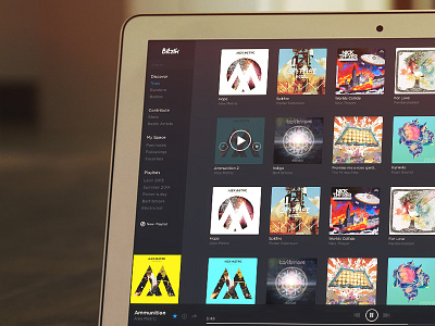 Bitzik.com - Interface bitzik music player stream ui ux