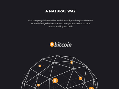 Bitcoin is a natural way