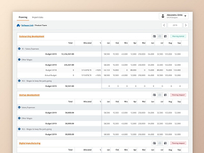 Data Tables Exploration columns data financial rows tables ui web