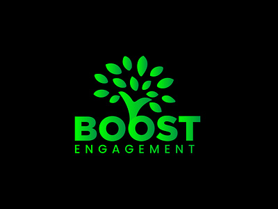 Natural Boost Logo boost logo business logo company logo creative logo logo logo creator logo design logo maker modern logo natural logo tree logo
