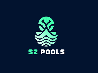 S2 Pool Business Logo 2s logo best logo in dribbble branding business logo logo maker minimalist logo pool business logo pool logo pools logo s2 logo