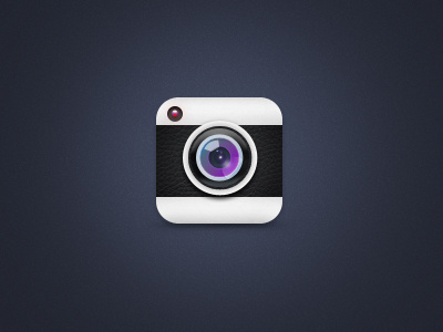 Camera icon app camera icon ios iphone leather lense pattern
