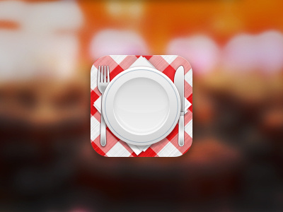 Catering Icon app cafe catering cloth food fork icon ios iphone spoon
