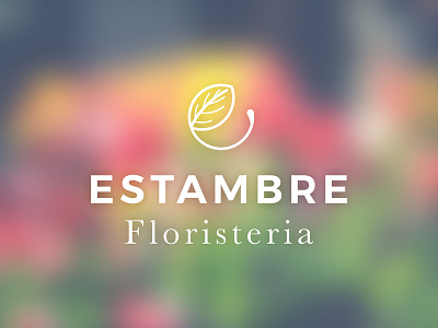 Estambre Logo brand branding color flower flower logo leaves logo