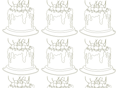 cake cake card cherry chocolate cream delivery food icon illustration logo