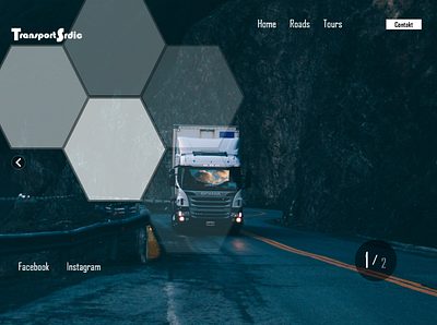 Truck Transport Company adobe xd app design landing page ui ux web
