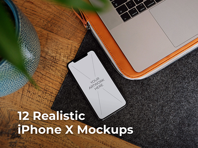 12 Realistic iPhone X Mockups