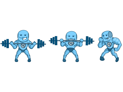 Gym App Character Poses