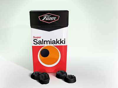 Salmiakki – Salted Liquorice candy finnish national candy illustrator liquorice not 3d photoreal salmiakki