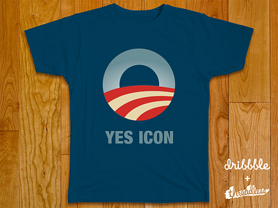 Yes Icon 4 campaign dribbbler for president election gotham illustrator obama playoff presidential campaign t shirt threadless