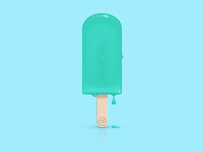 Pear Flavour Ice Cream ice cream ice lolly illustrator mandatory melting pear