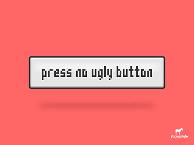 Ugly button Sticker