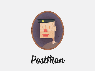 Postman ai calligraphy drawing font icon man post psd