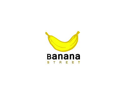 Banana banana icon logo street yelow