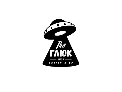 The ГЛЮК Shop black co design font glitch icon logo street ufo