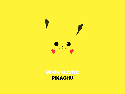 Pikachu go illustrat minimalistic pikachu pokemon yellow