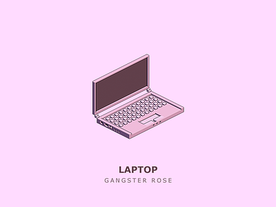 Laptop "G A N S T E R R O S E" ganster ios iso laptop mac macbook psd rose