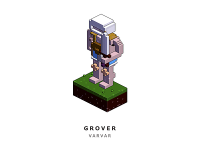 Grover "V A R V A R" animation art characters color flat graphics icon illustration loop vector