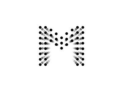 M (logo concept) 2d adobe dot illustration inversion logo m